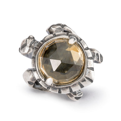 Langes Leben Silber Charm mit Citrin Quartz Facettiert