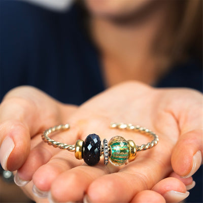 Fluss des Herzens Glas Charm TGLBE-30180