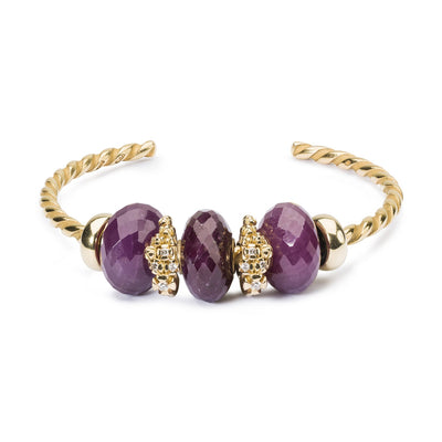 Twisted Vergoldeter Armreifen mit 2 Spacern TGPBO-00006