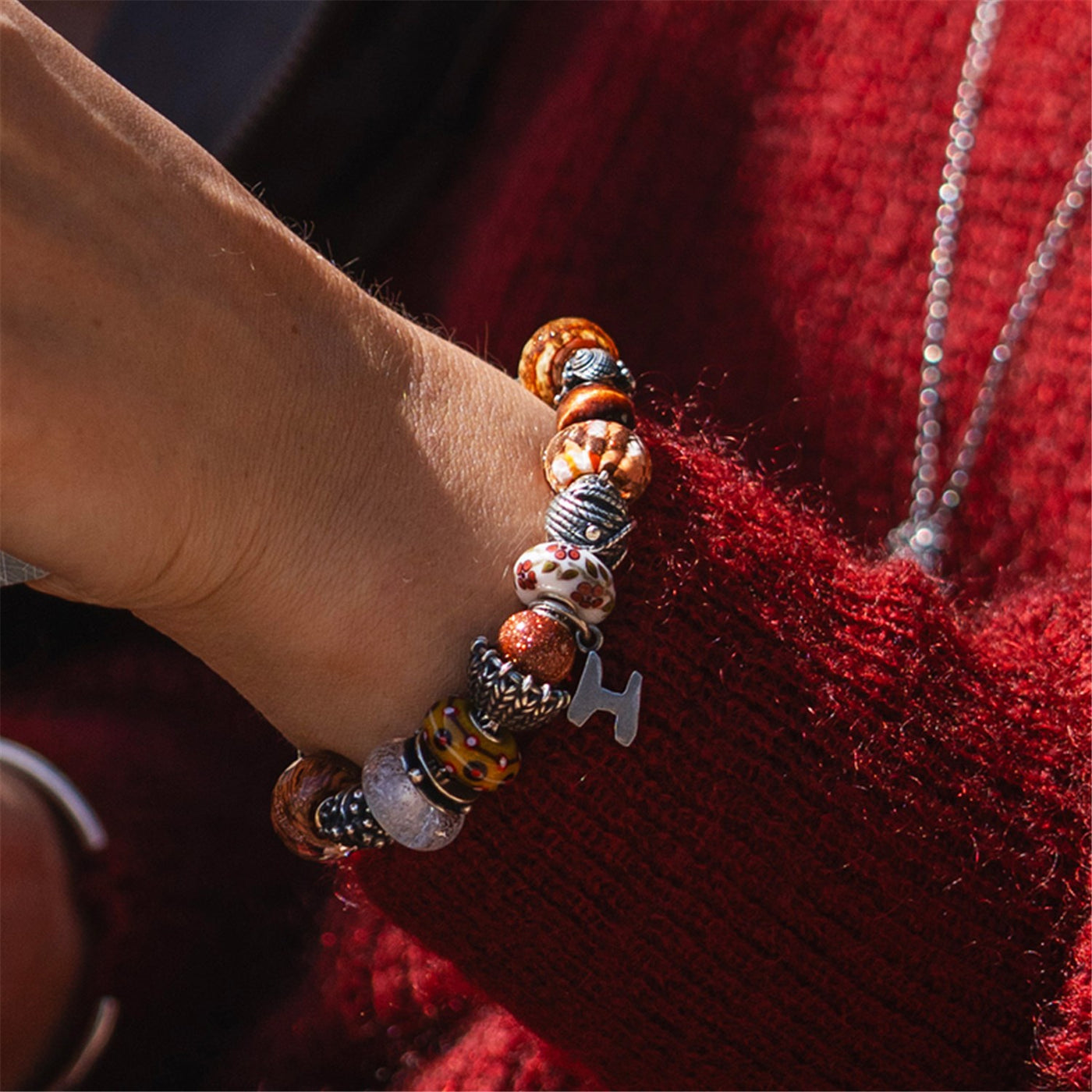 Warm ums Herz Glas Charm