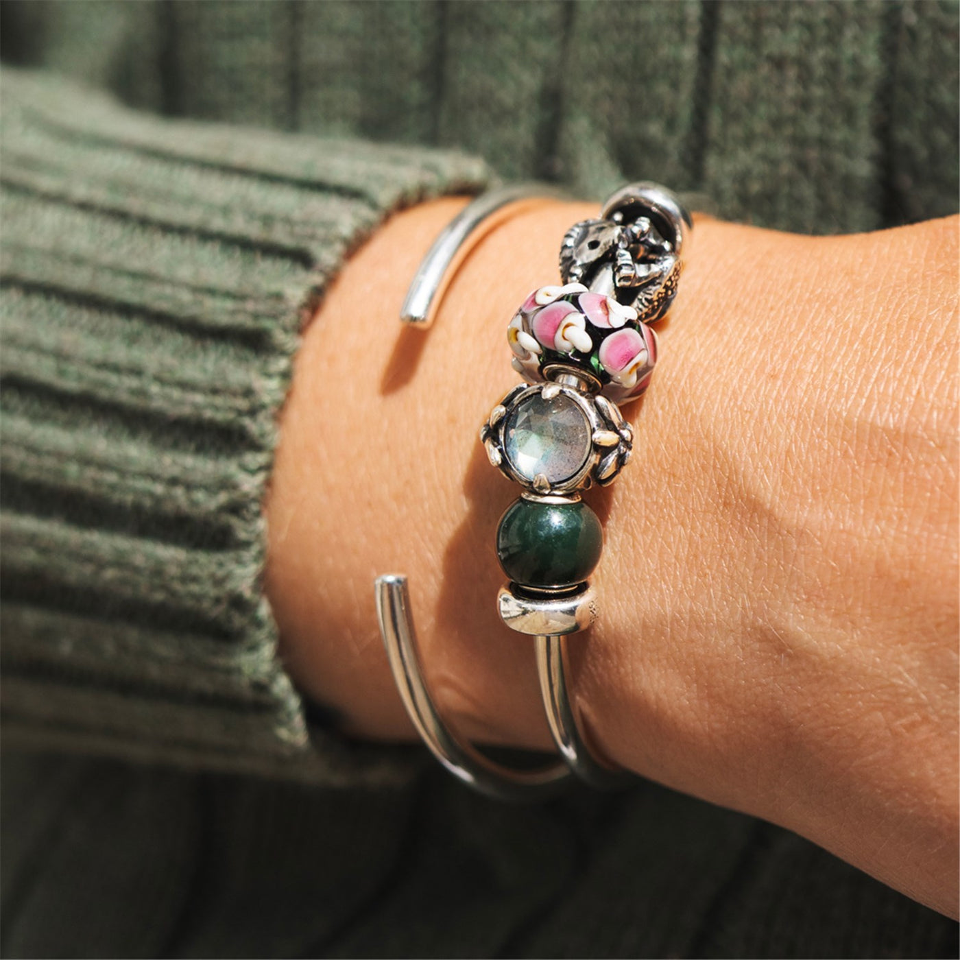 Alpenstern Edelweiss Silber Charm