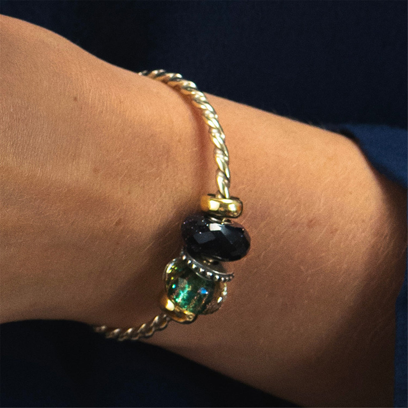 Fluss des Herzens Glas Charm TGLBE-30180