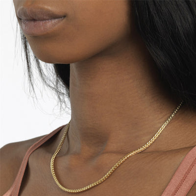 Halskette - 14 K Gold, ohne Verschluss