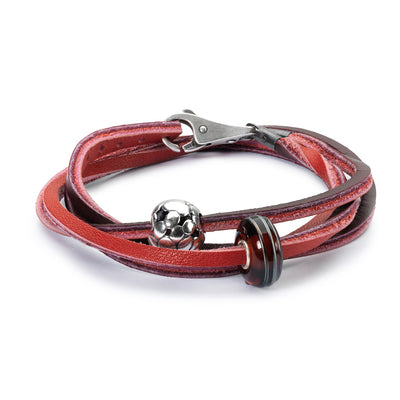 Lederarmband Rot/Bordeaux